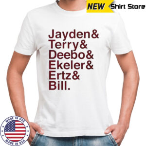 Official Washington Ampersand Football Names Stars NFL T-Shirt