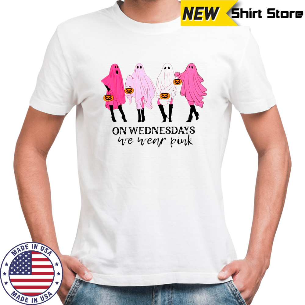 On Wednesday We Wear Pink Ghost Halloween shirt