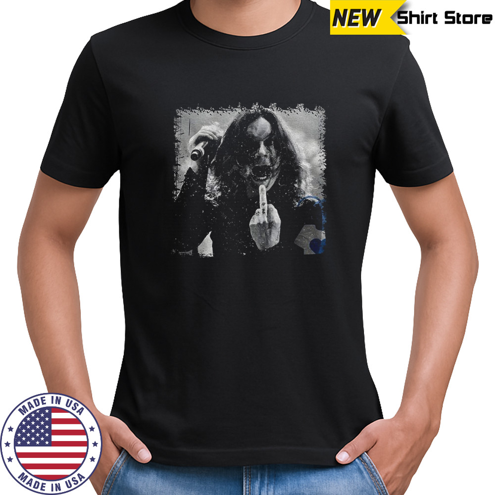 Ozzy Osbourne middle finger Black Sabbath singer RIP 2025 memorial shirt