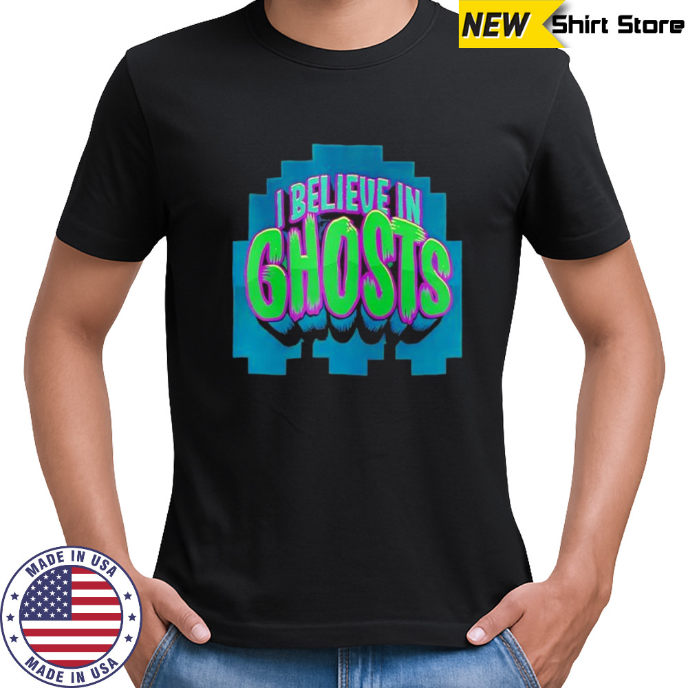 Pacman Halloween I Believe In Ghosts shirt