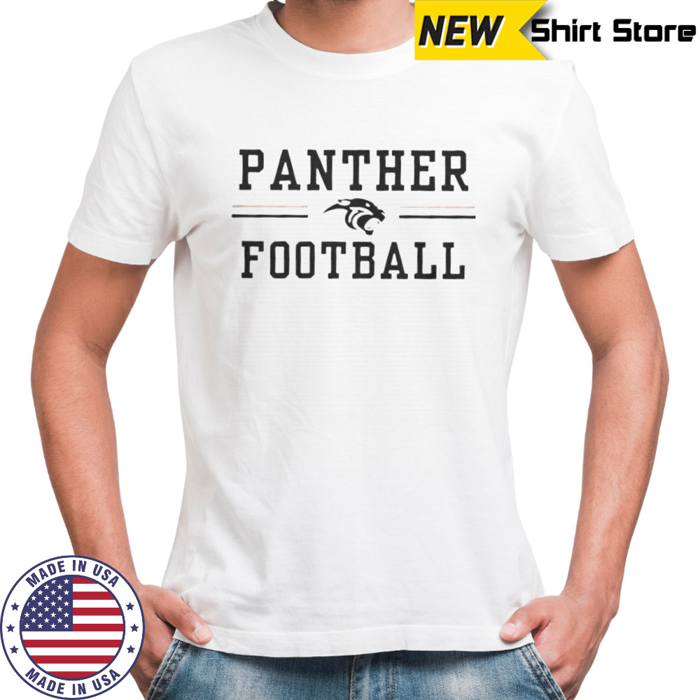 Plano East Crown Trio Panther Football Bar Lines T-Shirt