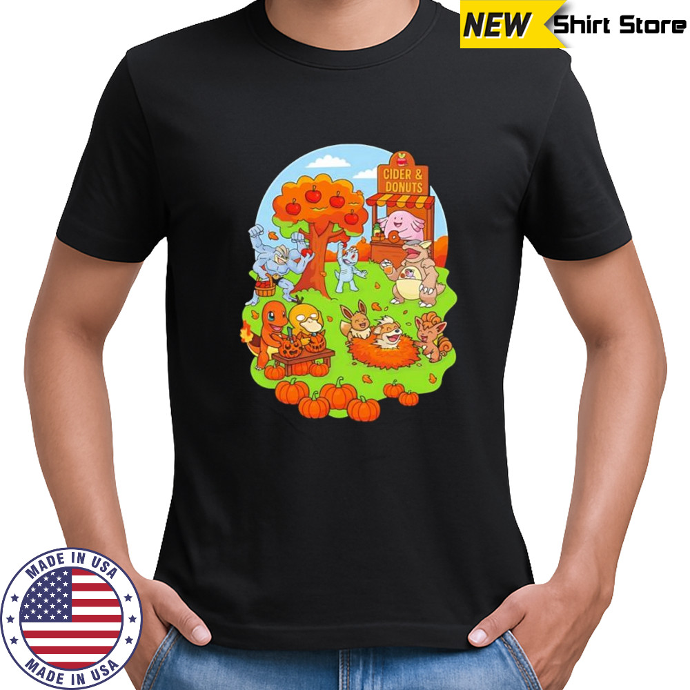 Pokémon Cider and Donuts shirt