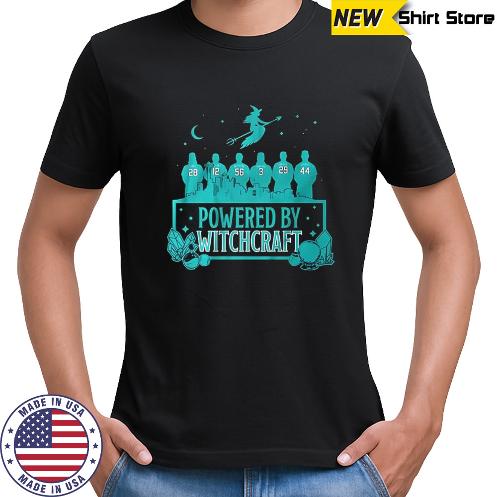 Powered by Witchcraft Seattle baseball shirt