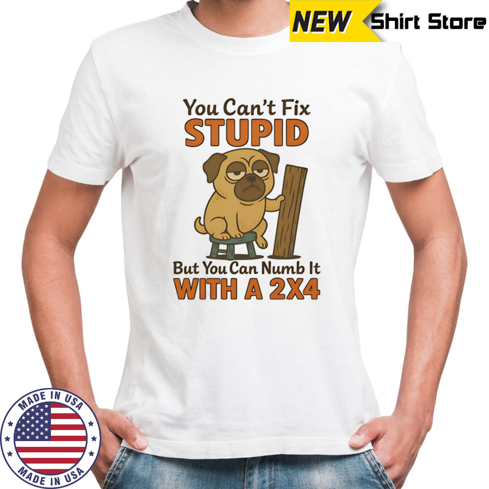 Pug you can’t fix stupid but you can numb it with a 2×4 shirt