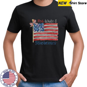 Red white and Blueberries Charlie Kirk American flag memorial shirt
