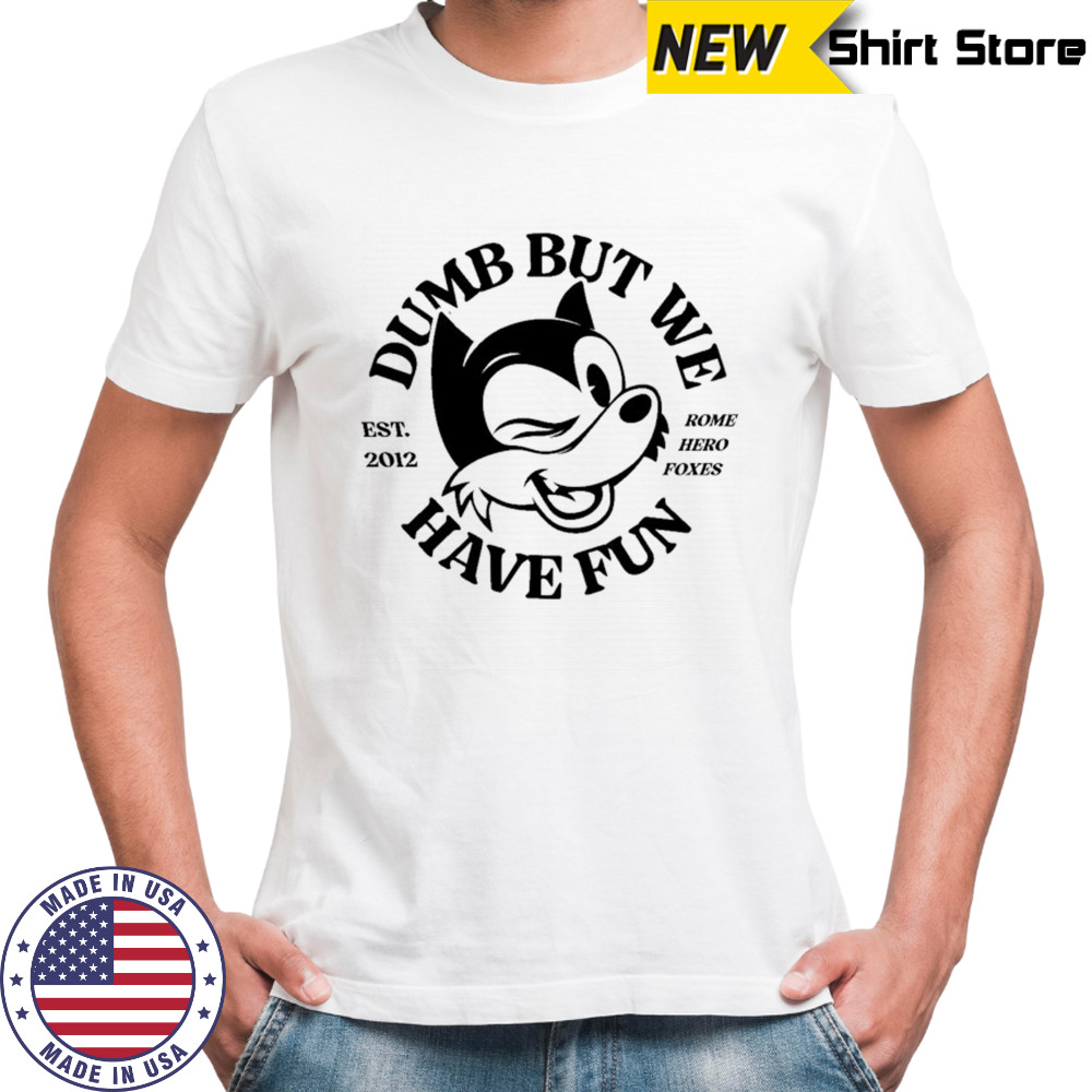 Rome Hero Foxes Dumb But We Have Fun Est 2012 Felix Cat T-Shirt