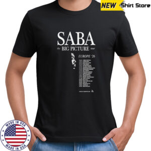 Saba Pivot The Big Picture 2026 Tour Dates T-shirt