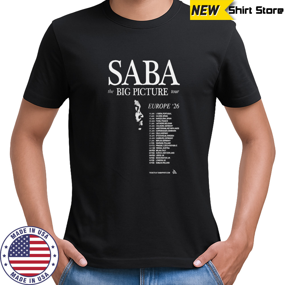 Saba Pivot The Big Picture 2026 Tour Dates T-shirt