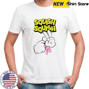 Sad bunny cries pink squish squish aromantic shirt