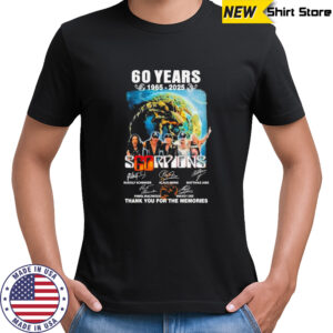 Scorpions 60 Years 1965-2025 Thank You For The Memories Signatures T-Shirt