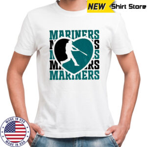 Seattle Mariners Baseball logo heart MLB for fan t-shirt