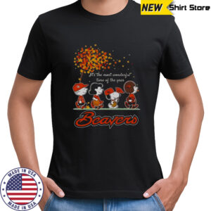 Snoopy And Friends X Beavers Sports Team It’s The Most Wonderful Time Of The Year Autumn T-Shirt