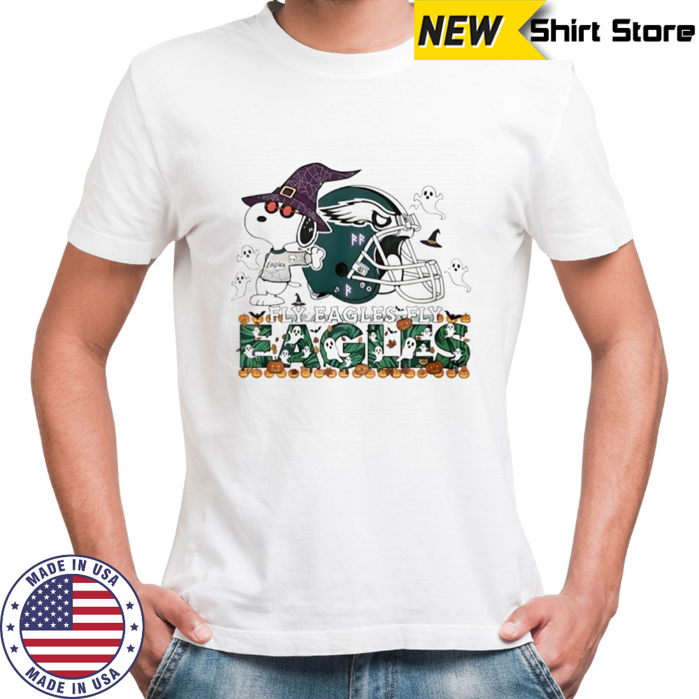 Snoopy fly Eagles fly Eagles Happy Halloween shirt
