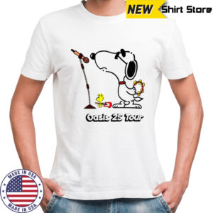 Snoopy Singing Oasis Inspired ’25 Tour shirt