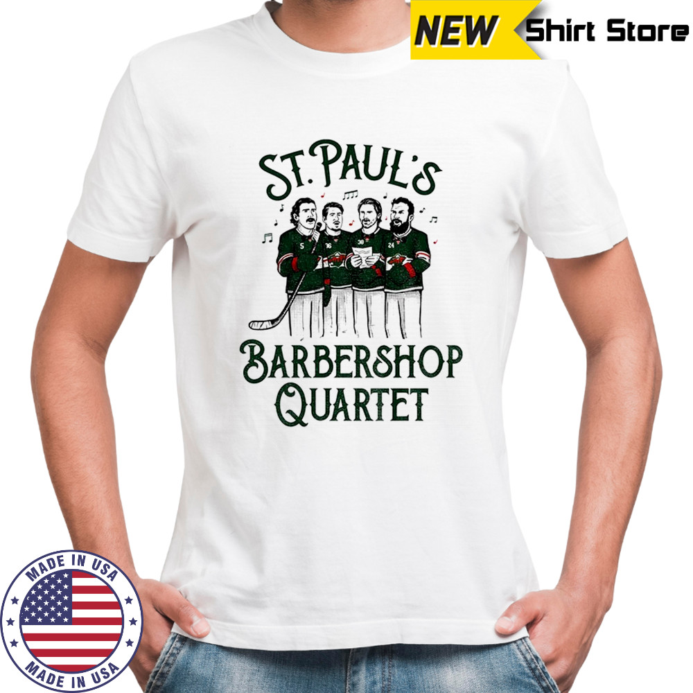 St Paul’s Barbershop quartet Minnesota Wild Hockey shirt