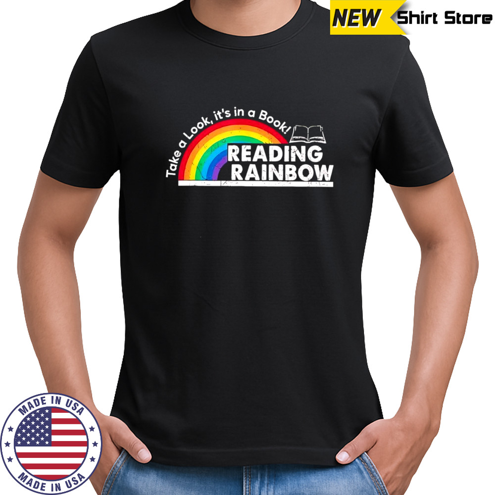 Take a look it’s in a book retro reading book lover shirt
