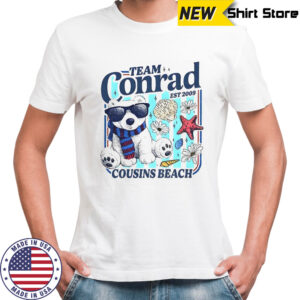 Team Conrad Junior Mint Bear Cousins Beach shirt