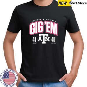 Texas A&M Aggies vs Notre Dame Fighting Irish 2025 score shirt