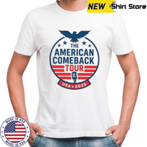 The American Comeback tour USA 2025 Charlie Kirk shirt