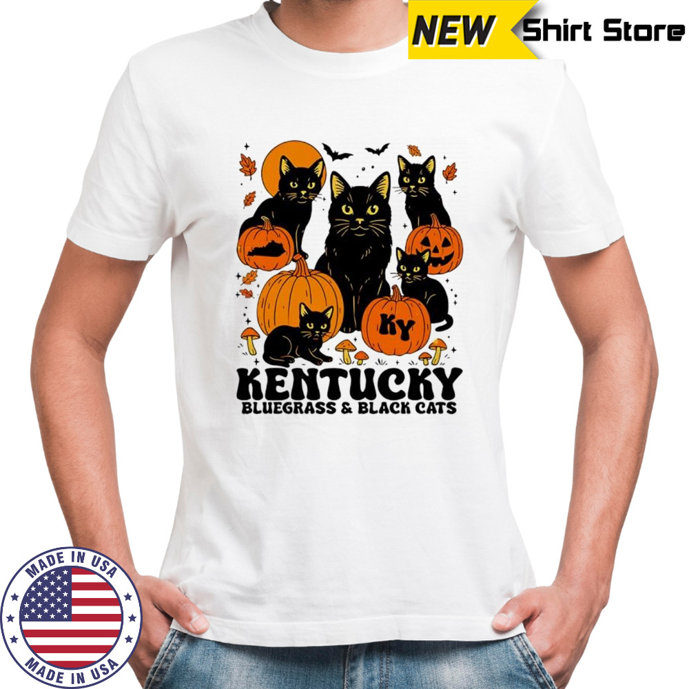 The Bluegrass and black cats halloween pumpkin shirt