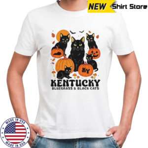 The Bluegrass And Black Cats Halloween Pumpkin T-Shirt