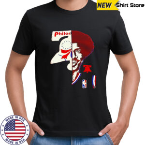 The Doctor Julius Erving Philadelphia 76ers big face shirt