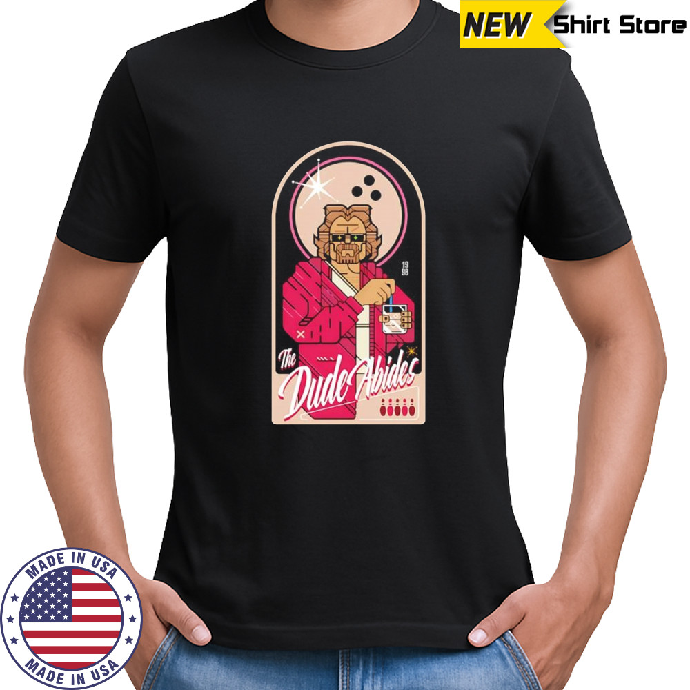 The Dude Abides Big Lebowski 1998 bowling graphic shirt