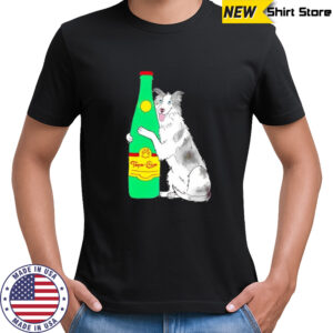 Topo Chico Border Collie Dog Holding A Bottle shirt