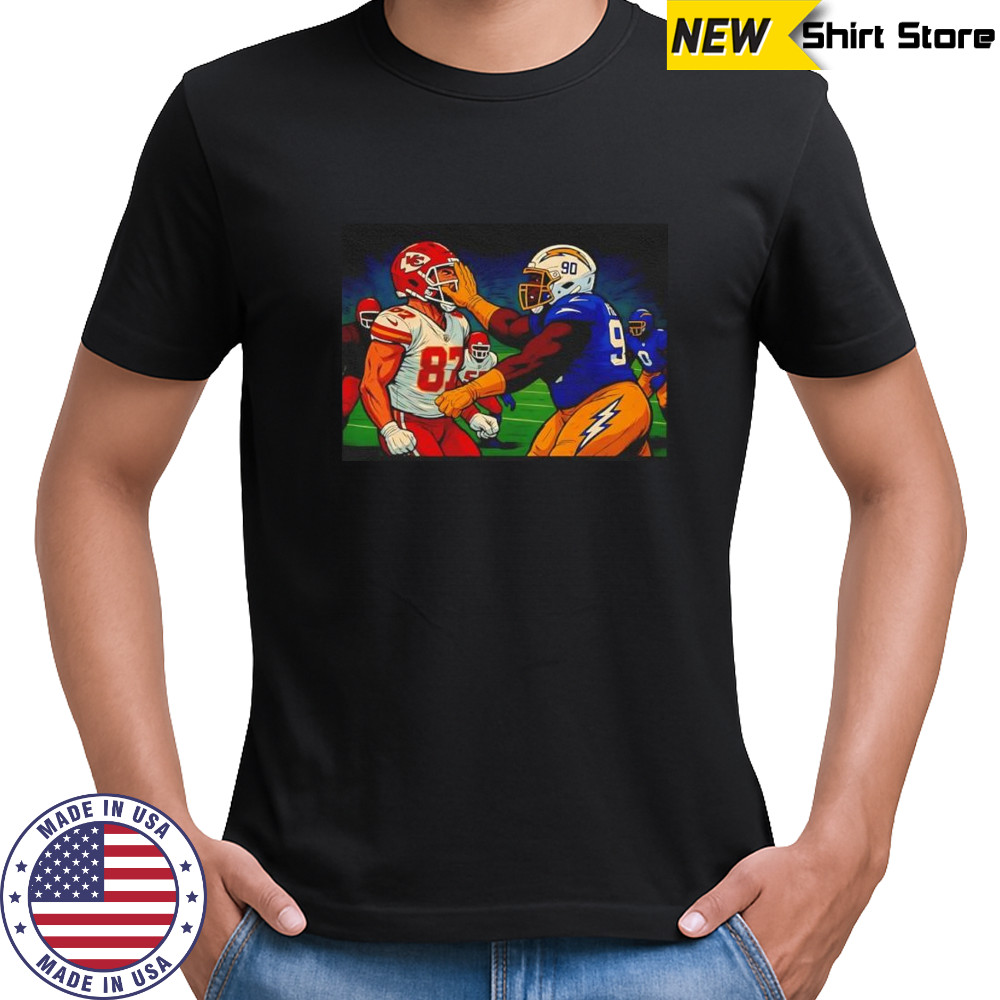 Travis Kelce smacked by Teair Tart shirt