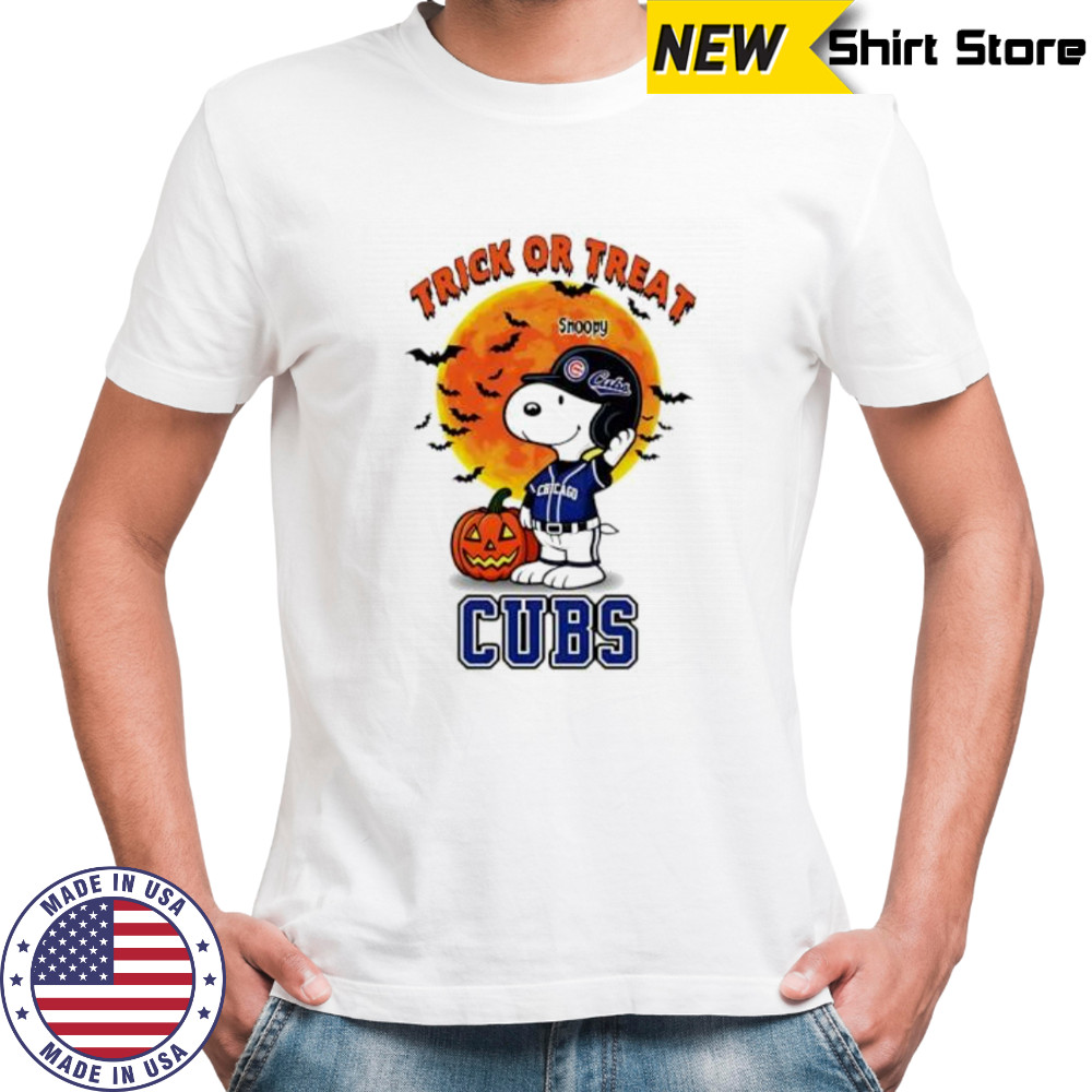 Trick or Treat Chicago Cubs Snoopy Halloween shirt