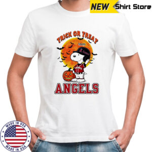 Trick or Treat Los Angeles Angels Snoopy Halloween shirt