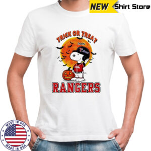 Trick or Treat Texas Rangers Snoopy Halloween shirt
