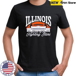 University of Illinois Urbana Gies Memorial Stadium logo home of the fighting Illini shirt