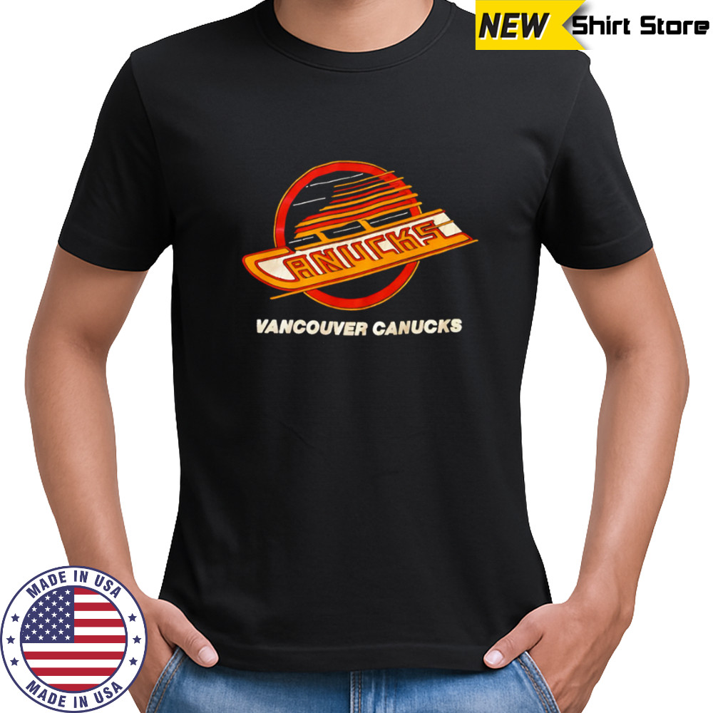 Vancouver Canucks Retro V-Logo Hockey Graphic shirt