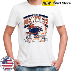 Vintage 90s Style Denver Broncos Football helmet 1960 shirt