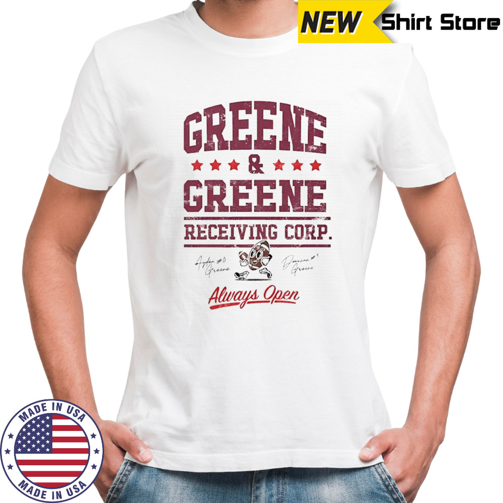Virginia Tech football Greene & Greene Receiving Corp Always Open signatures graphic shirt Virginia Tech football Greene & Greene Receiving Corp Always Open signatures graphic shirt