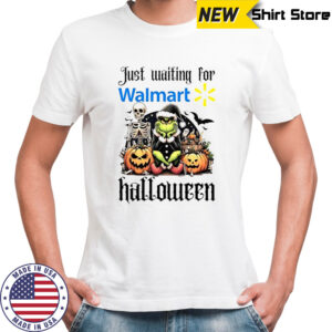Walmart Grinch just waiting for Halloween goth graphic shirt