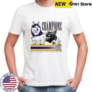 Washington Huskies football 1991 national Champs vintage shirt mascot graphic shirt