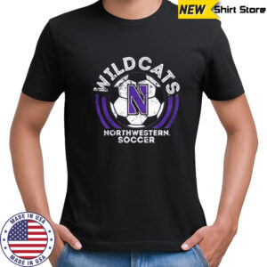 Wildcats Northwestern Soccer Ball retro shirt