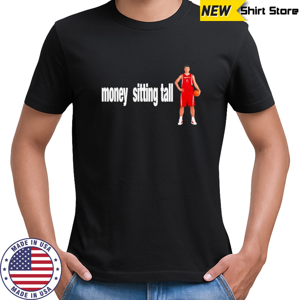 Yao Ming Money Houston Rockets basketball sitting tall sarcastic shirt