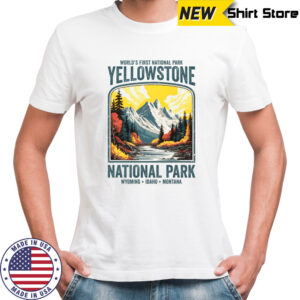 Yellowstone National Park Vintage Hiking Camping Nature shirt