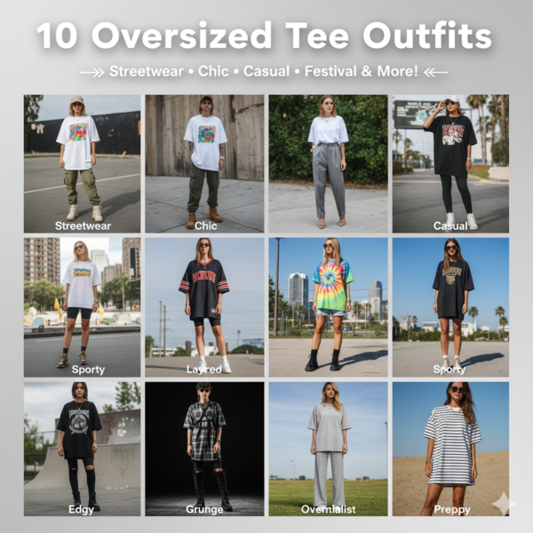 Outfit Inspirations: 10 Ways to Style Oversized Tees