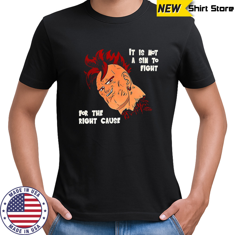 Android 16 Dragon Ball It’s not a sin to fight for the right cause diablo macabre shirt Android 16 Dragon Ball It’s not a sin to fight for the right cause diablo macabre shirt
