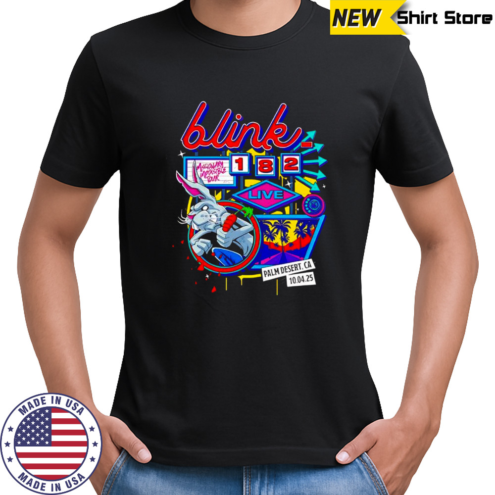 Blink182 live Impossible Tour Palm Desert CA October 4th 2025 concert poster shirt