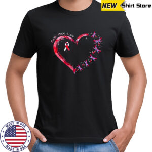Breast Cancer Heart Dragonflies Awareness shirt
