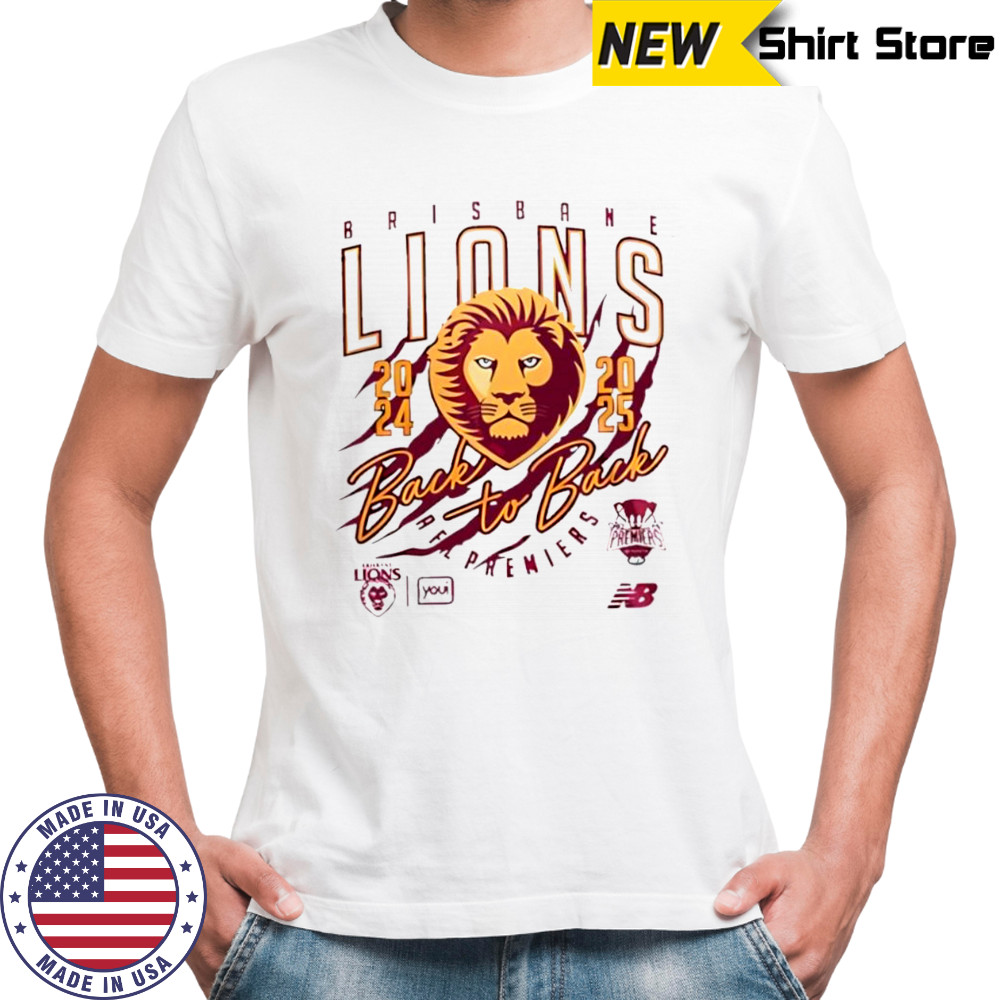 Brisbane Lions Afl 2025 Back-to-back Premiers shirt