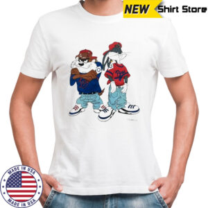 Bugs Bunny and the Tasmanian Devil hip hop vintage poster shirt