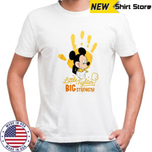 Cancer Awareness Mickey Mouse little fighter Big Strength shirt