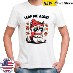 Cat Leaf Me Alone This Fall T-Shirt