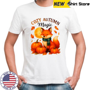 Cozy Autumn Magic Cute Fox halloween T-shirts
